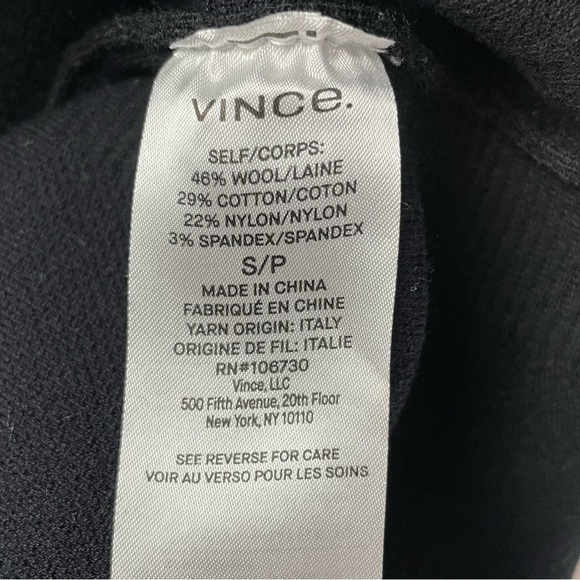 Vince Multi Stitch Wool‎ Dress in Black Hematite Size Small - Picture 6 of 7